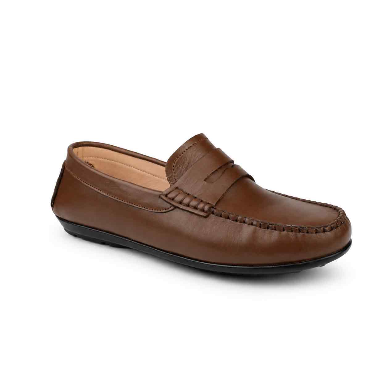 Moccasin pour homme 004 tabac cuir  Mocassin homme Maroc